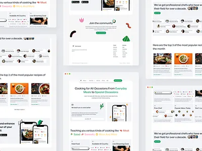Memasaaak - Website Landing Page branding chef clean cook cooking design food graphic design kitchen landing page learn mobile app study ui ux web design website