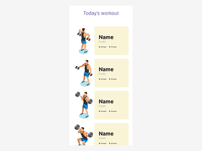 Daily UI challenge - 62/100 Workout of the day daily ui challenge design ui