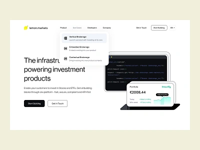 lemon.markets — website animation api fintech illustration lemon lemon.markets market motion product ui ux visual web yellow