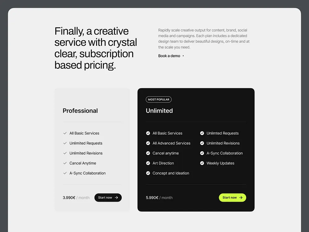 Pricing Card designs, themes, templates and downloadable graphic ...