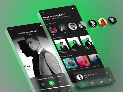 Music player #2 amirasadi app appdesign design ui uidesign webdesign website