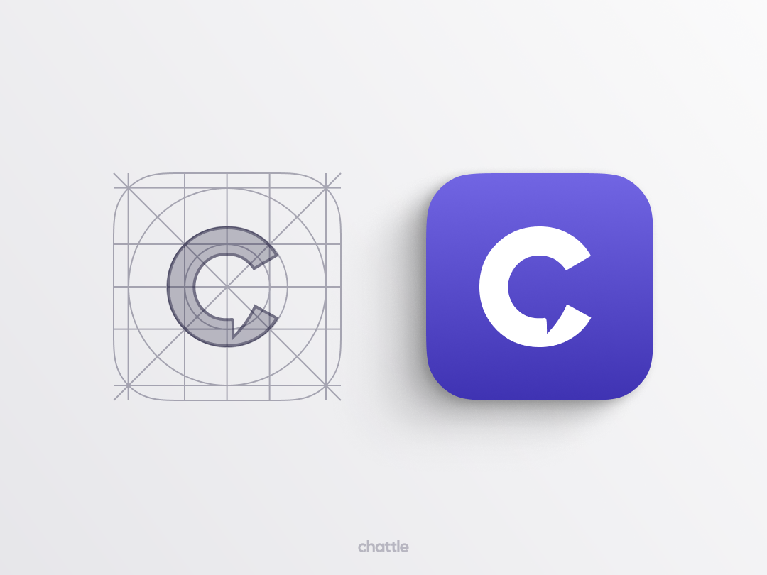 Chattle - Icon african brand brandidentity branding chat connect construction diaspora geometric icon identity idstudio ios logo logo design message purple social media social network startup