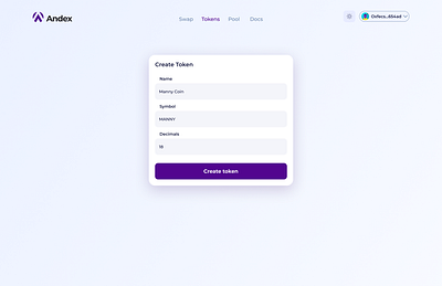 Create Token UIUX Design bitcoin blockchain cryptocurrency design ui ux web 3