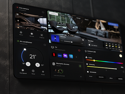 Smart Home Dashboard dark mode dashboard home station house house automation monitoring real state remote control smart devices smart home smart home app smart house