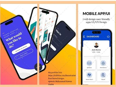 Mobile UI/UX Designs graphic design motion graphics ui