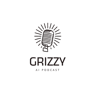 GRIZZY AI PODCAST LOGO branding design graphic design logo ui web web design