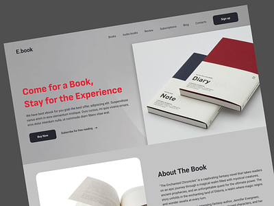 Online eBook Website design design ebook ui web web design