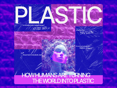 Plastic Pollution Problem · Hero screen animation design ecology landing page midjourney tilda