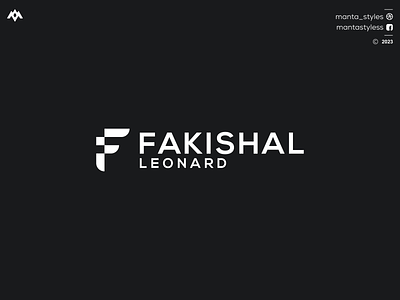 FAKISHAL LEONARD branding design f icon f initial logo f logo icon letter logo minimal
