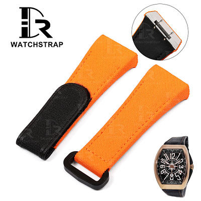 Custom Franck Muller Vanguard Velcro strap Nylon for V45 V41 V32 drwatchstrap franck muller v45