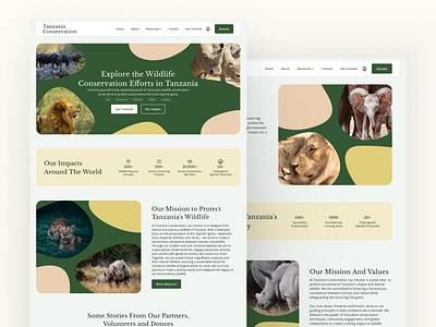 A Concept for an Animal Conservation Charity animal branding charity conservation design organization ui website