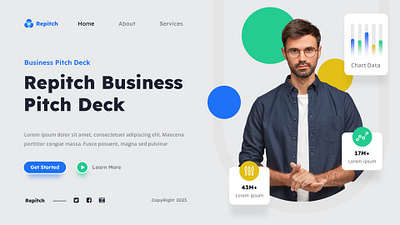Business Pitch Deck branding business graphic design ui