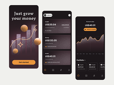 Finance Mobile App finance financial app fintech illustration mobile app welcome screen