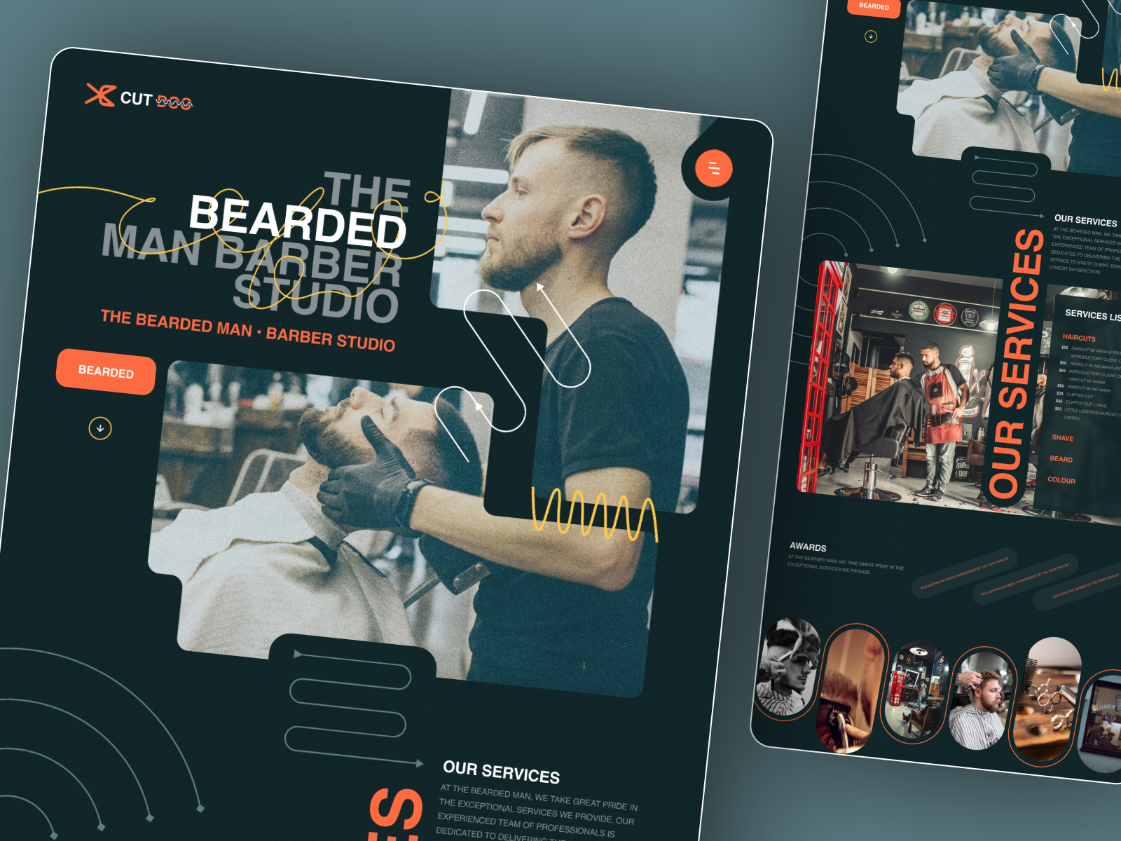 Ultimate Men Grooming Experience - Landing page design bearded design branding clean creative digital design agency grooming grooming experience grooming website hair cut landing page landing page design modern responsive design ui uiux agency uiux design agency in india ux agency web design web page webdesign agency website design