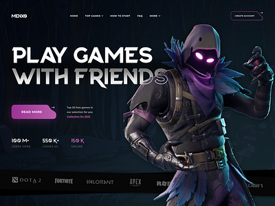 MENXO – Online Games design figma game games games online graphic design landing landing page online product design site ui ux uxui valorant web web design web site webside webside design