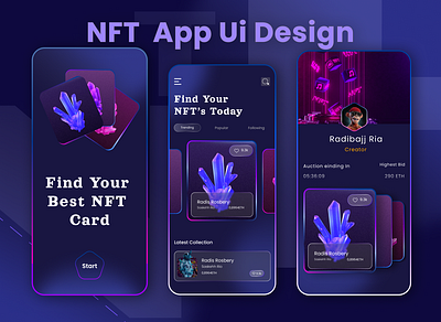 Nft Apps Ui Design apps ui branding colorfull ui design landing page nft ui design ui uiux ux