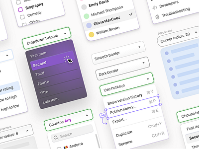 UI/UX Design Guide: Optimizing Dropdowns for Usability active app caret check checkbox chevron dark design dropdown figma form input menu pop popover select selected templates ui ui kit