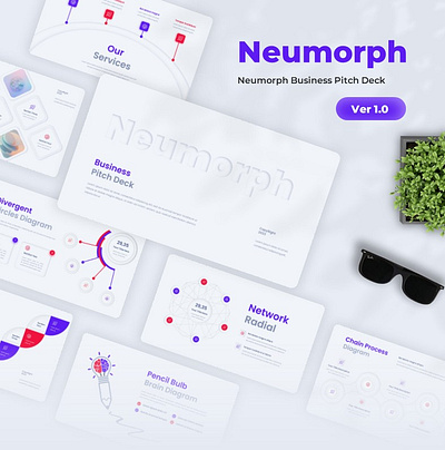 Neumorph Business Presentation 3d animation design graphic design ui vector