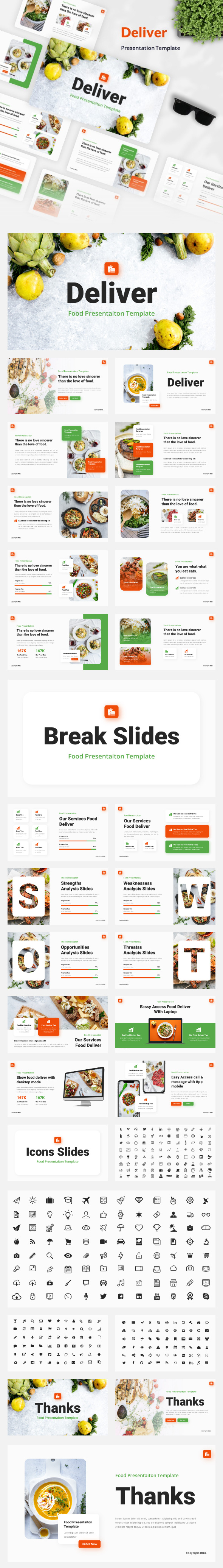 Food Delivery Presentation business design graphic design