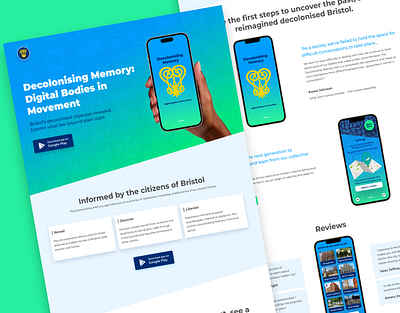 Decolonising Memory App Landing Page design figmadesign landing page minimalist design page layout responsive design ui ui design uidesign uiux user experience user interface ux web web design