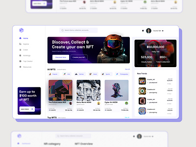 NFT Website app artdigital blockchain creative crypto dashboard design marektplace mobile nft ux virtual website design