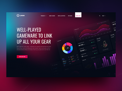 Landing page for Lorgar Gameware concept customization design gamercommunity gamingexperience gaminggear gamingsetup ui ux web design