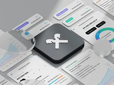 Raiffeisen 3D interface. UI 3d cinema4d design illustration logo ui