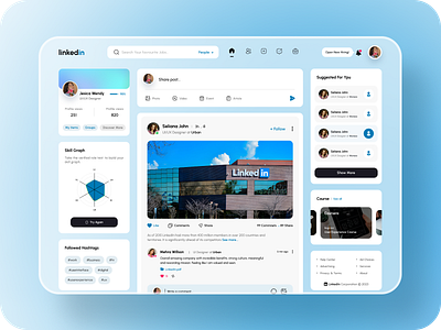 LinkedIn Redesign Challenge appui branding figma graphic design ui uiux ux