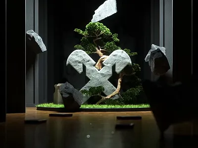 Raiffeisen Stone Museum 3d 3d animation after effects animation cinema4d design logo