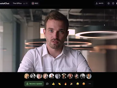 Spatial chat interface animation after effects animation design ui