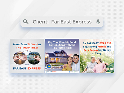 Square Graphics for Far East Express [2021-2023] ads advertisement advertising design graphic design graphics marketing money transfer remittance social media social media post