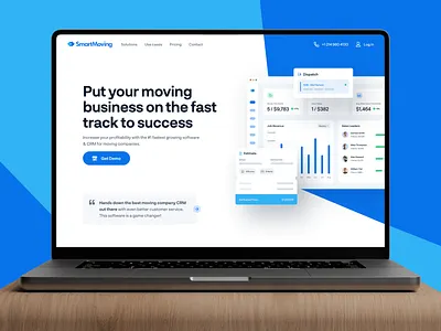 SmartMoving.com: SaaS Website Revamp (Live) conversion rate optimisation homepage landing page design marketing website moving company moving company website saas saas landing page saas website web design web development webflow webflow website website website revamp