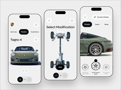 Porsche 911 Targa 4S Configurator App app auto automobile automotive car cars configuration configurator design drive mobile performance transport truck ui ux uxdesign vehicle web