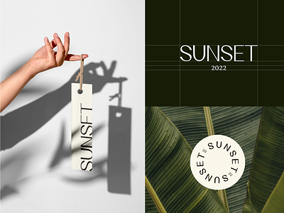 Sunset Branding beach brand branding colors design fashion graphic design graphicdesign green illustration logo nature summer typo typography typography art