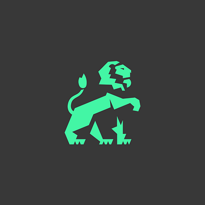 the Lion 🦁 branding graphic design grid icon identity logo minimalist