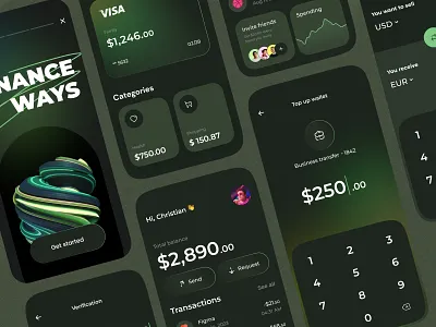 Fintech service - Mobile app app app design bank banking finance fintech fintech app mobile app mobile app design mobile design mobile ui