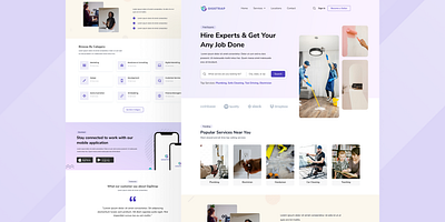 Services Landing Page branding ui ux visual design