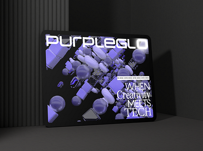 PurpleGlo — Branding. Print and Web Design. 3d billboard brand identity branding design graphic design identity poster poster design