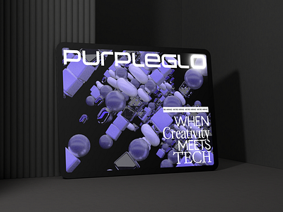 PurpleGlo — Branding. Print and Web Design. 3d billboard brand identity branding design graphic design identity poster poster design