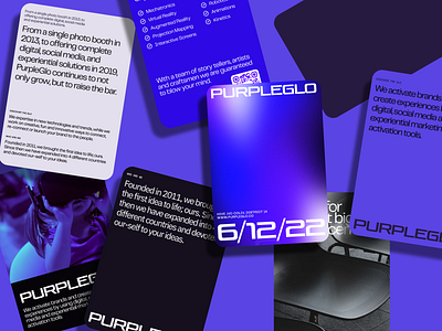 PurpleGlo — Branding. Branded elements. brand design brand guidelines branding business card design graphic design guidelines minimal stationary