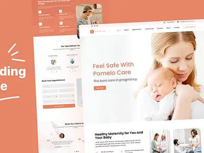 Baby Care Landing Page Design