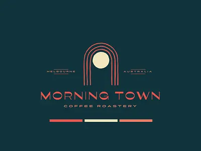 Morning Town Coffee Logo Animation animation australia bold branding coffee coffee shop graphic design hand drawn illustration logo millennial morning motion graphics roastery sun town typography