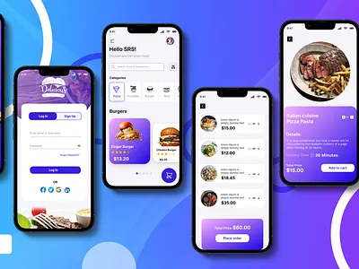 Food Delivery App Design Concept app design ui