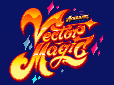 Vector Magic crystal design disco graphic design illustration komorowski letters logo logotipo logotype magic script typo typographica typography vector