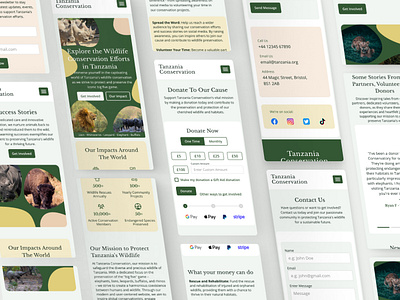An Animal Charity's Mobile Responsive Website animal app branding charity design donate mobile ui website