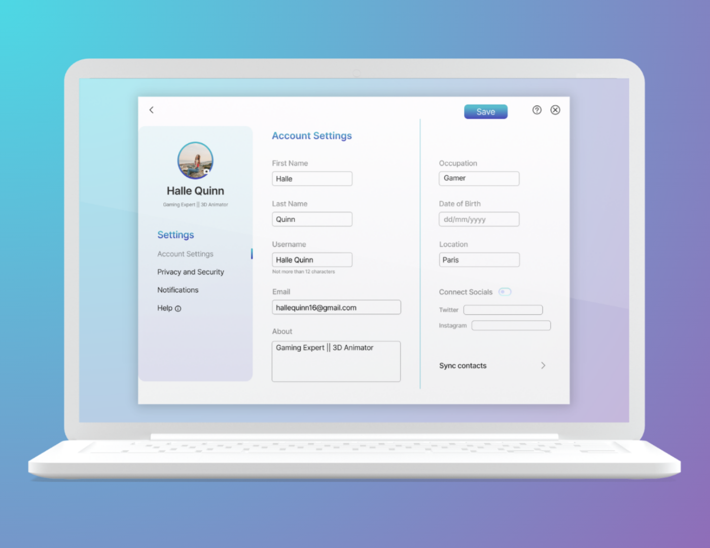 ACCOUNT SETTINGS account settings dailyui product design ui uiux ux