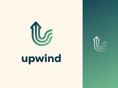 upwind ⬆️ brand identity branding colours design dribbble gradients graphic design letter logo u up visual identity wind
