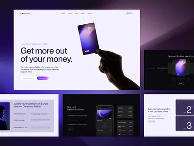 CyroCard – Finance Webdesign credit card crypto finance gradient landingpage minimal webdesign