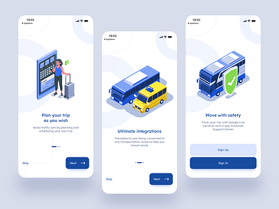 Onboarding UI Exploration mobile app mobile app design transportation app transportation ui ui user experience user interface ux