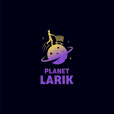 Planet Larik brand design brand identity branding fun graphic design iconic identity design larik logo logo designer logos modern online shop planet playful purple vector